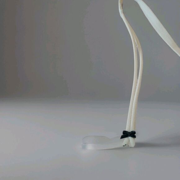 Victoria Secret Demi Padded Bra 34B ID# 36007072 White Black Lace Bows Push Up - Picture 3 of 13